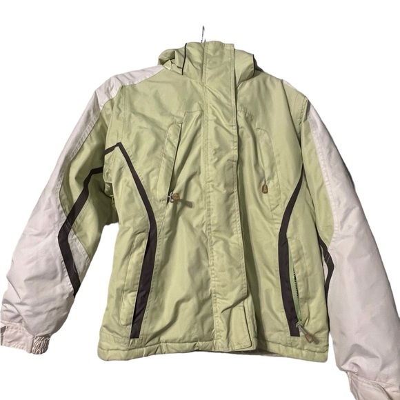 Light Green and White Ski Snow Jacket - Picture 1 of 5